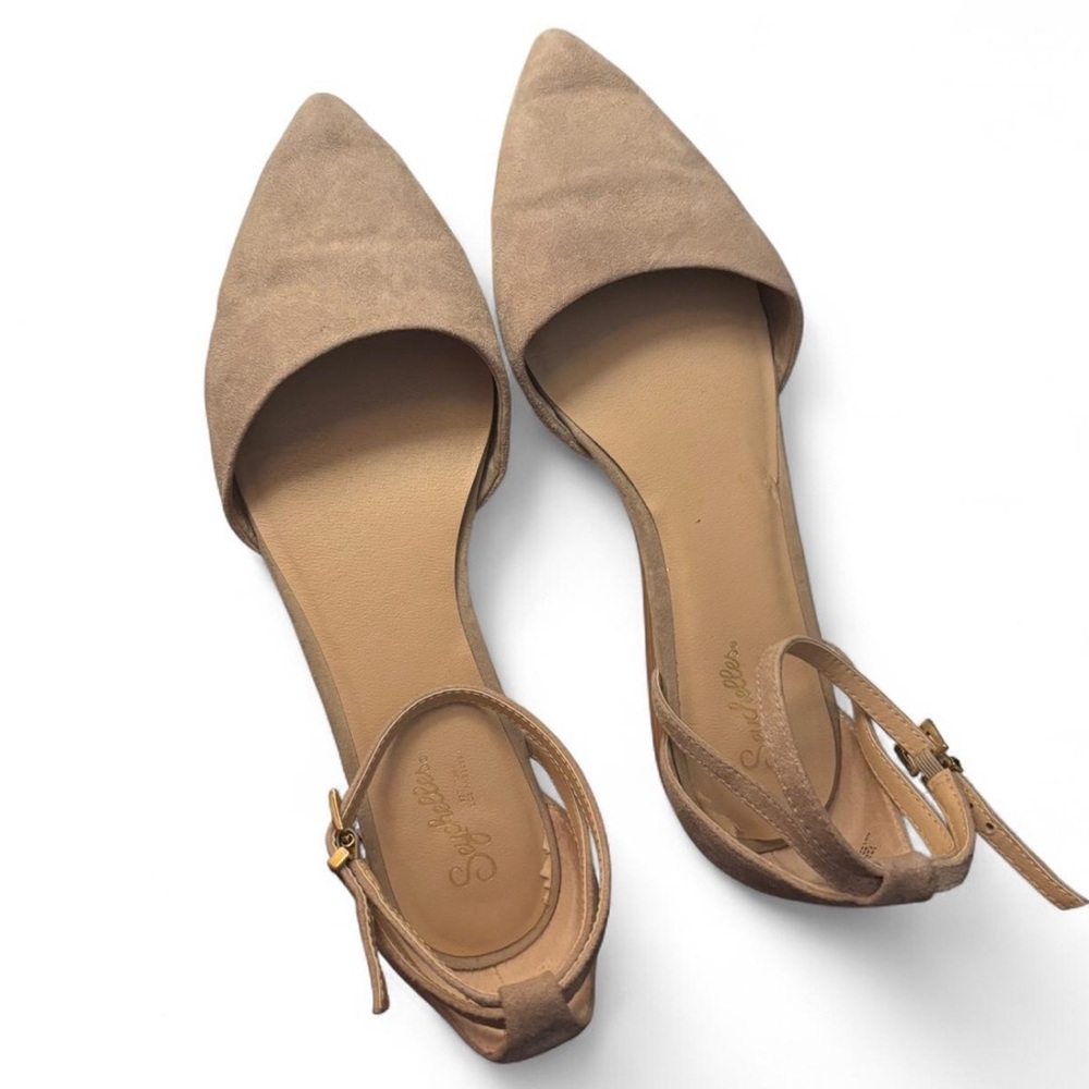Seychelles Tan Pointed Flats